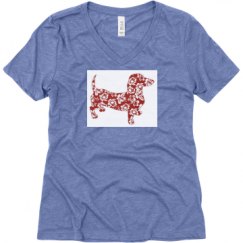 Ladies Relaxed Fit Super Soft Triblend V-Neck Tee