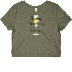 Ladies Slim Fit Crop Top Tee