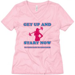 Ladies Relaxed Fit V-Neck Tee