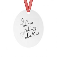 Metal Oval Christmas Ornament