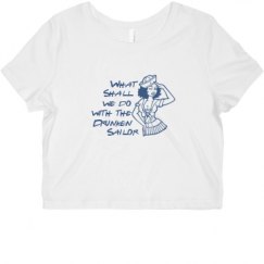 Ladies Slim Fit Crop Top Tee