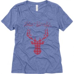 Ladies Relaxed Fit Super Soft Triblend V-Neck Tee