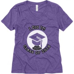 Ladies Relaxed Fit Super Soft Triblend V-Neck Tee