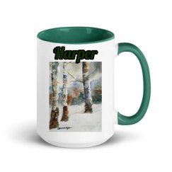 15oz Ceramic Mug with Color Inside