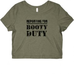 Ladies Slim Fit Crop Top Tee