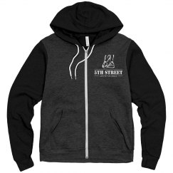 Adult Black/grey zipper front hoodie