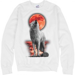 BLOOD MOON WOLF HANES SWEATSHIRT