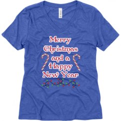 Ladies Relaxed Fit Super Soft Triblend V-Neck Tee