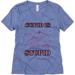 Ladies Relaxed Fit Super Soft Triblend V-Neck Tee