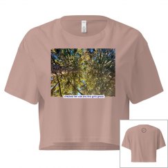 Twin Pine Trees Photo Lucy LaRue Crop Top