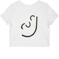 Ladies Slim Fit Crop Top Tee