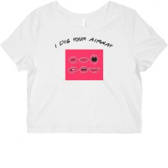 Ladies Slim Fit Crop Top Tee