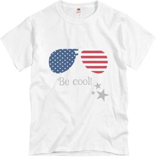 Be cool usa flag tshirt