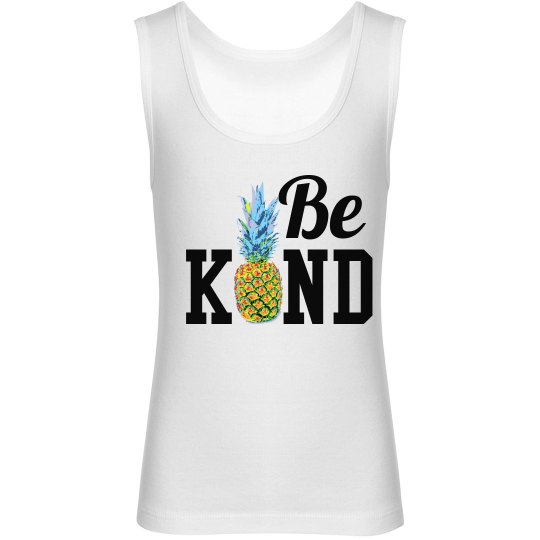 be kind pineapple kids tank