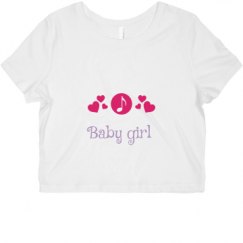 Ladies Slim Fit Crop Top Tee