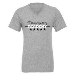 Unisex CVC Jersey V-Neck T-Shirt