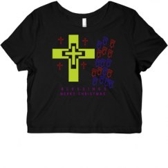 Ladies Slim Fit Crop Top Tee