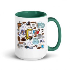 15oz Ceramic Mug with Color Inside