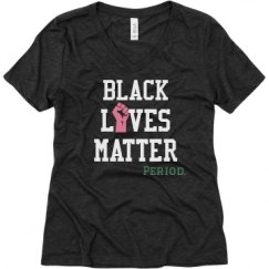 Ladies Relaxed Fit Super Soft Triblend V-Neck Tee