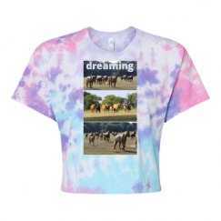 Women's Tie Dye Crop Top Tee