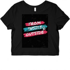 Ladies Slim Fit Crop Top Tee