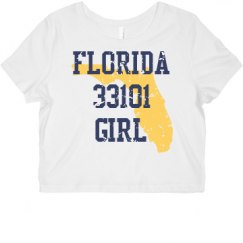 Ladies Slim Fit Crop Top Tee