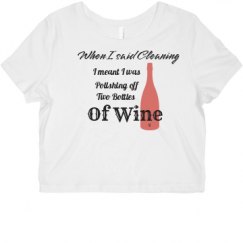 Ladies Slim Fit Crop Top Tee