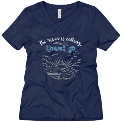 Ladies Relaxed Fit V-Neck Tee