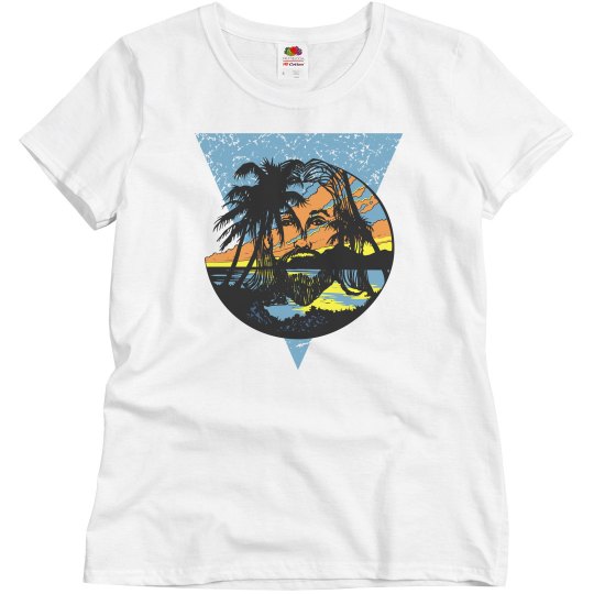Beach Jesus Women's Tee Blue