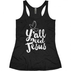 Ladies Slim Fit Super Soft Racerback Triblend Tank