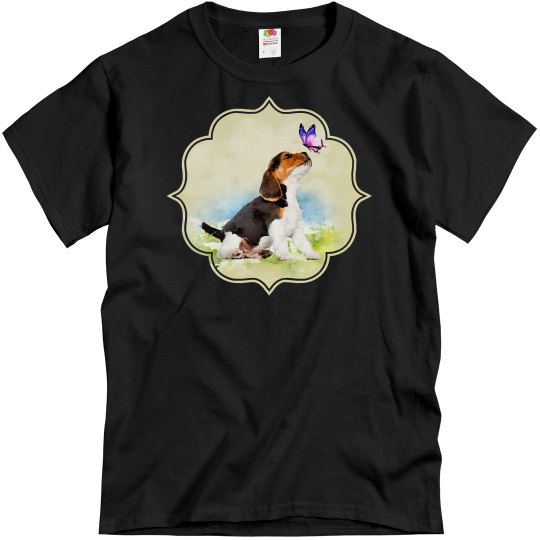 Beagle Beagle puppy with butterfly