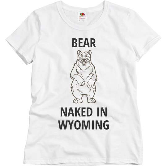 Bear naked in wyoming
