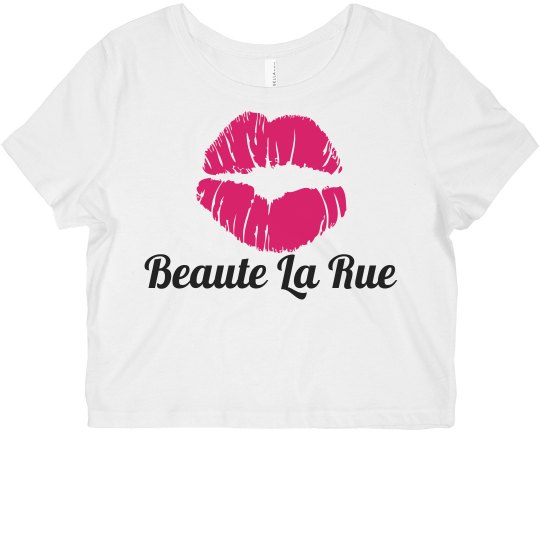 Beaute Fitted Crop-Pink/Wht Beaute Fitted Crop-Pink/Wht