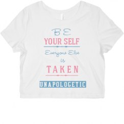 Ladies Slim Fit Crop Top Tee