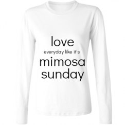 Ladies Relaxed Fit Basic Long Sleeve Tee