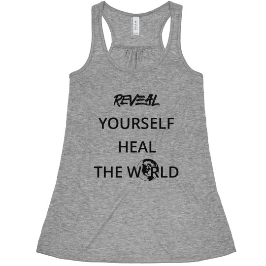 Bella REVEAL Yourself Flowy Tank - Black Text