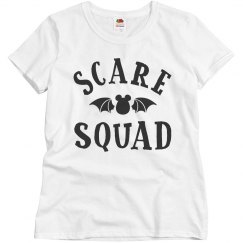 Scare squad women's white t shirt. 