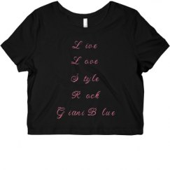 Ladies Slim Fit Crop Top Tee