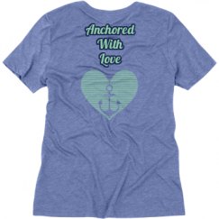 Ladies Relaxed Fit Super Soft Triblend V-Neck Tee