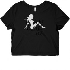 Ladies Slim Fit Crop Top Tee