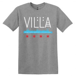 UNISEX Gray Villa Skyline Logo BASIC TEE