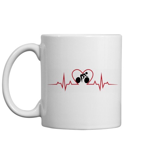 BICYCLE HEARTBEAT MUG