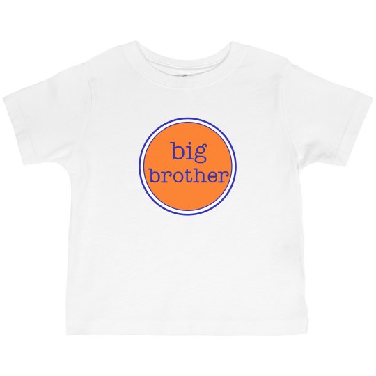 Big Brother Tshirt Orange Navy