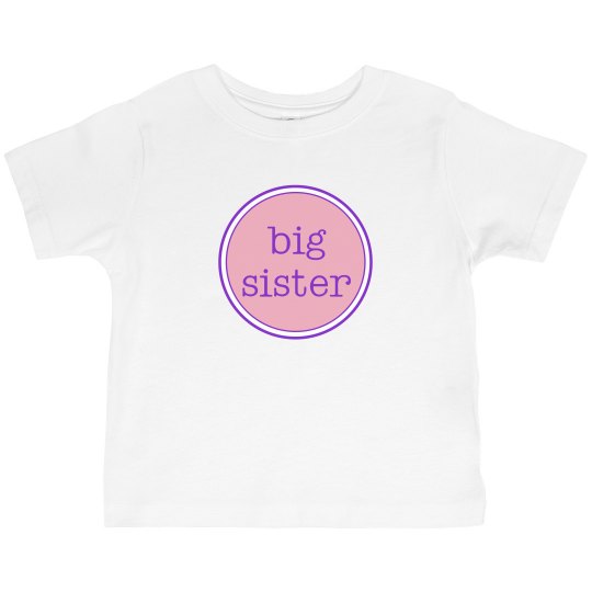Big Sister Tshirt Pink Purple