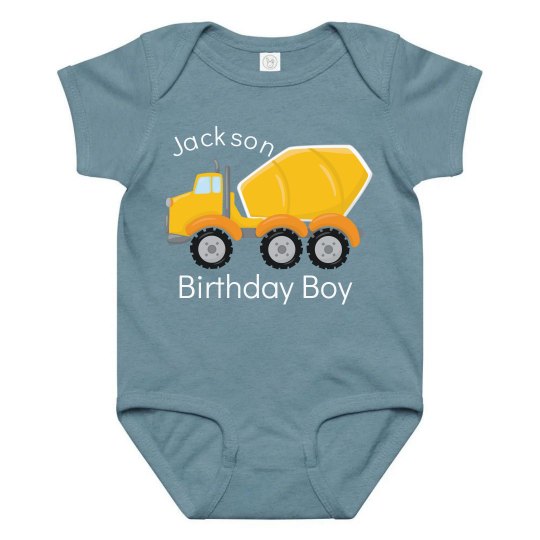 Birthday Boy Cement Truck