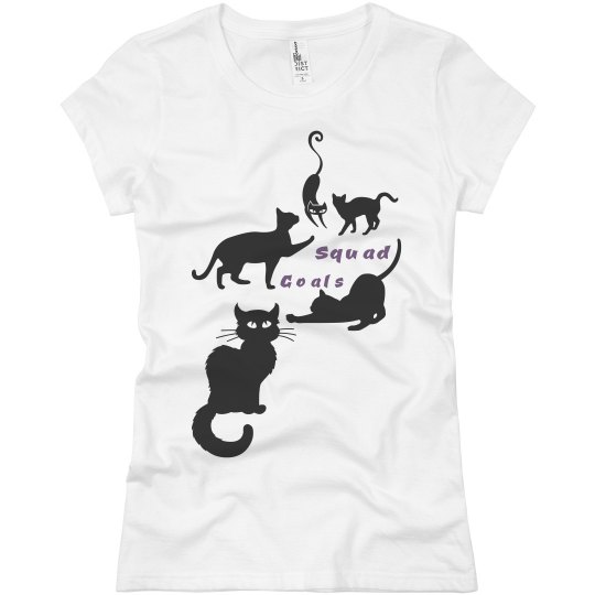 Black Cat Squad Goals Tee