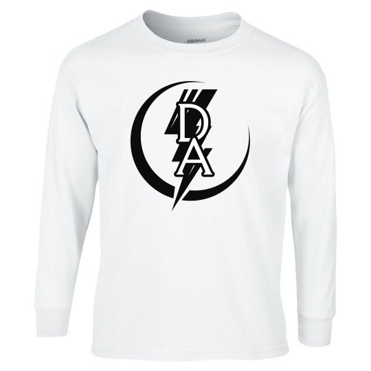 “Black DA Logo” on Long Sleeve Unisex Tee “Black DA Logo” on Long Sleeve Unisex Tee