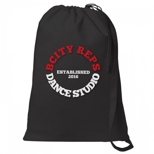 BLACK DRAWSTRING BAG