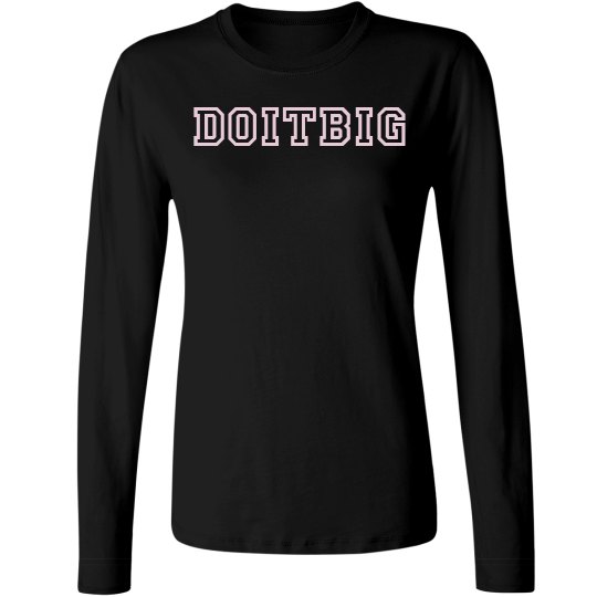 Black flat LS T-shirt/w