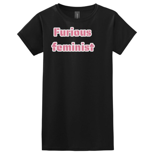 Black Furious Feminist T-Shirt